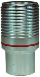 Dixon WS10F10-SS-BOP, WS-BOP Series High Pressure Wingstyle Female Plug, 1-1/4"-11-1/2" NPT, 1-1/4" Body, 4.40" Length, 3000 PSI, 316 Stainless Steel