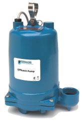Goulds WE0311LE, Submersible Pump, 2" NPT Discharge, 1/3 HP, 1 Phase, 115V, 1750 RPM, 10.7 Amps, 1-3/8" Max Solids, 5.38" Impeller, 3885WE Series