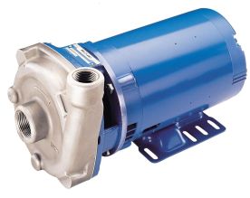 Goulds 1SS1C2M0, Centrifugal Pump, 1" Discharge, 1-1/4" Suction, NPT, 1/2 HP, 3 Phase, 230/460V, 3500 RPM, ODP, 3.19" Impeller, 316 Stainless Steel, ICS Series