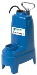 Goulds PS41P1, Submersible Pump, 2" NPT Discharge, 2/5 HP, 1 Phase, 115V, 3400 RPM, 10 Amps, 2" Max Solids, Cast Iron, Piggyback Float Switch, PS Series
