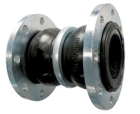 Kuriyama HTDRF12X7, Rubber Expansion Joint, 1-1/4" x 7", 150 PSI, Double Sphere Flanged