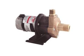 March 0809-0146-0300, 809-BR-HS-C w/base, 1/25 HP, 7.5 GPM, DC Phase, 12V, OFC Motor, Series 809-HS, Mag Drive Pump
