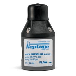 Neptune BP-SS-050, Back Pressure Relief Valve, 1/2" FNPT, 100 GPH, 316 Stainless Steel, PTFE