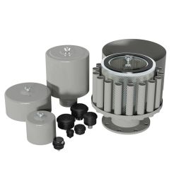 Solberg FS-07-050, Miniature Filter Silencer, 12 SCFM, 1/2" MPT, 10 Micron, FS Series