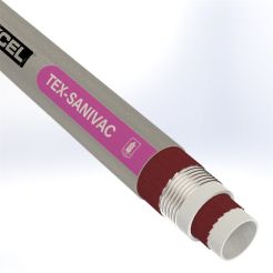 Texcel SANV-2.5-200T-G, 2-1/2 in. ID, TEX-SANIVAC FDA Sanitary Vacuum Hose