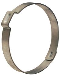 Dixon 123, Pinch-On Single Ear Clamp, 15/32" Nominal Size, .409" to .484", 1/4" Width, .030" Thickness, Zinc Plated Steel