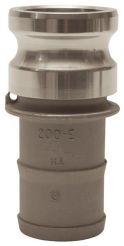 Dixon 150-E-HA, Cam & Groove Type E Adapter x Hose Shank, 1-1/2", Hastelloy, 250 PSI