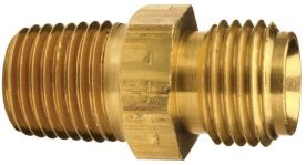 Dixon 1560904C, Oxy-Acetylene Adapter Right Hand Thread x NPTF, 1/4" x 9/16"-18, 1.30" Length