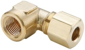 Dixon 170C-0202, Compression 90° Female Elbow, 1/8" Tube, 1/8" x 5/16"-24 Thread, .89" Length, 400 PSI, Brass