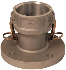 Dixon 200-DL-AL, Cam & Groove Coupler x 150# Flange, 2", Aluminum, 250 PSI, Buna-N