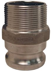 Dixon 200-F-AL, Boss-Lock™ Cam & Groove Type F Adapter x Male NPT, 2", Aluminum, 250 PSI