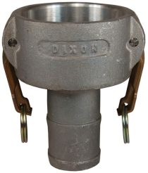 Dixon 2015-C-AL, Cam & Groove Reducing Type C Coupler x Hose Shank, 2" x 1-1/2", Aluminum, 250 PSI, Buna-N