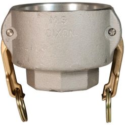 Dixon 2015-D-AL, Cam & Groove Reducing Type D Coupler x Female NPT, 2" x 1-1/2", Aluminum, 250 PSI, Buna-N