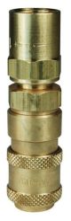 Dixon 2AE2-B, A-Series Pneumatic Reusable Barb Coupler, 1/4" Hose ID, 1/2" Hose OD, 25 CFM, Brass