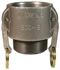 Dixon 400-B-MI, Cam & Groove Type B Coupler x Male NPT, 4", Iron, 100 PSI, Buna-N