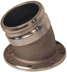 Dixon 40022ALTAL, Cam & Groove 22-1/2° Adapter x TTMA Flange, 4", Aluminum, 100 PSI