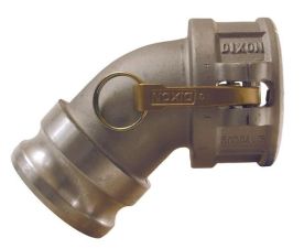 Dixon 400DA-45MI, Cam & Groove 45° Adapter x Coupler, 4", Iron, 100 PSI, Buna-N