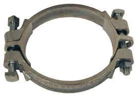 Dixon 600, Double Bolt Clamp with Saddles, 5-8/64"-5-44/64" Hose OD, Iron