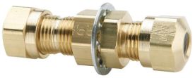 Dixon 62NBH4, Air Brake Bulkhead Union 62NBH, 7/16"-24, 1/4" Tube, 150 PSI, Brass