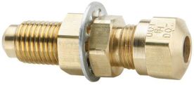 Dixon 62NFBH4, Air Brake Bulkhead Union 62NFBH, 7/16"-24, 1/4" Tube, 150 PSI, Brass