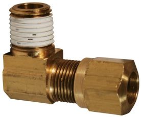 Dixon 69NAB62VS, Air Brake Male Elbow, 17/32"-24 x 1/8", 3/8" Tube, 150 PSI, Brass