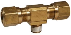 Dixon 72NAB44VS, Air Brake Male Branch Tee, 7/16"-24 x 1/4", 1/4" Tube, 150 PSI, Brass