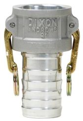 Dixon 800-C-AL, Cam & Groove Type C Coupler x Hose Shank, 8", Aluminum, 50 PSI, Buna-N