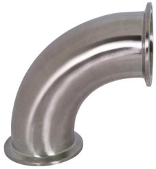 Dixon B2CMP-R200, 90° Clamp Elbow, 2" Tube OD, 316L Stainless Steel