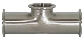 Dixon B7MPS-G200, Clamp Short Outlet Tee, 2" Tube OD, 304 Stainless Steel