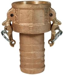 Dixon BC075, Boss-Lock™ Cam & Groove Type C Coupler x Hose Shank, 3/4", Brass, 250 PSI, Buna-N