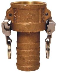 Dixon BC075EZ, EZ Boss-Lock™ Cam & Groove Type C Coupler x Hose Shank, 3/4", Brass, 250 PSI, Buna-N