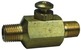 Dixon BV2M, Button Valve, Male, 1/4" NPT, Brass