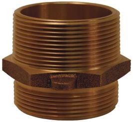 Dixon DMH20DR20, Drum Thread Adapter, 2" x 2", Brass