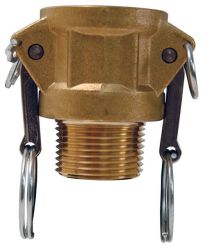 Dixon G100-B-BR, Global Cam & Groove Type B Coupler x Male NPT, 1", Brass, 250 PSI, Buna-N