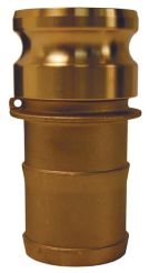 Dixon G100-E-BR, Global Cam & Groove Type E Adapter x Hose Shank, 1", Brass, 250 PSI