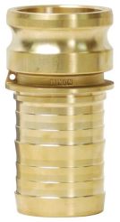 Dixon G150-E-BRCR, Global Crimp Style Cam & Groove Type E Adapter x Hose Shank, 1-1/2", Brass, 250 PSI