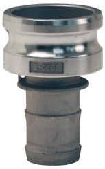 Dixon G3020-E-AL, Global Cam & Groove Jump Size Type E Adapter x Hose Shank, 3" x 2", Aluminum, 125 PSI