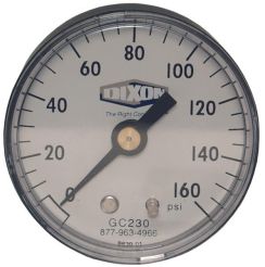 Dixon GC200, ABS Standard Dry Gauge Center Back Mount, 2", 1/4" Mount