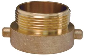 Dixon HA3025F, Hydrant Adapter Pin Lug, 2-1/2" Male Thread, 3" Female Thread, Brass