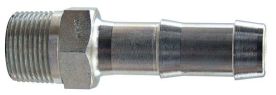 Dixon KHN222, King™ Steel Hex Nipple for 2 Clamps, 1/4" Hose, 1/4" NPT Thread, Plated Steel