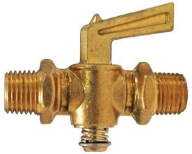 Dixon LDCM2, Lever External Drain, 1/4" Male NPT x Male NPT, 30 PSI, Brass