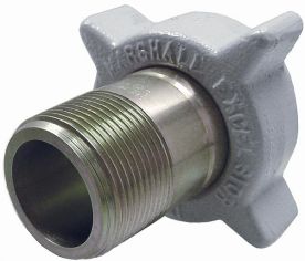 Dixon ME121S, LP Gas Female Acme x Male NPT Filler Coupling, 1-1/4" Male Thread, 2-1/4" Female Thread, Steel