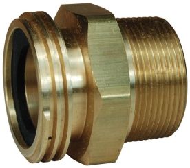 Dixon ME502-12/8, LP Gas Male Acme x Male NPT x Female NPT Adapter, 2-1/4" x 1-1/2" x 1", Brass