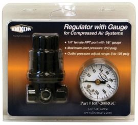 Dixon R07-200RGC, Series 1 Carded Miniature Regulator, 1/4" Port, 15 SCFM, 250 PSI