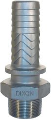 Dixon RMS6, Boss™ Male Stem, 3/4" Hose Shank, 3/4" NPT Male Thread, 316 Stainless Steel