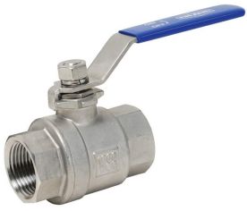 Dixon SSBV100, Ball Valve Full Port, 1" Female NPT, RPTFE Seat, 316 Stainless Steel