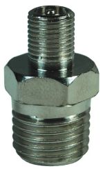 Dixon TFV2, Tank Filler Valve Threaded, 1/4" NPT, 1" Length, Nickel Plated