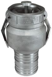 Dixon VR4040CS-AL, Vapor Recovery Coupler x Hose Shank, 4" x 4", Aluminum