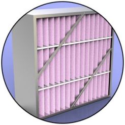 Glasfloss ZPK12241265BO 12x24x12 Z-Pak Rigid High Efficiency Air Filter MERV 11 - Box Style