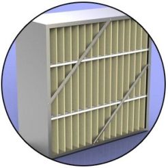 Glasfloss ZPS12241245BO 12x24x12 Z-Pak S Rigid High Efficiency Air Filter MERV 9 - Box Style